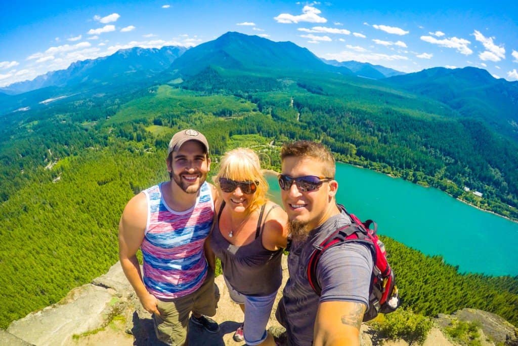 Always great hiking with others on rattle snake ledge trail