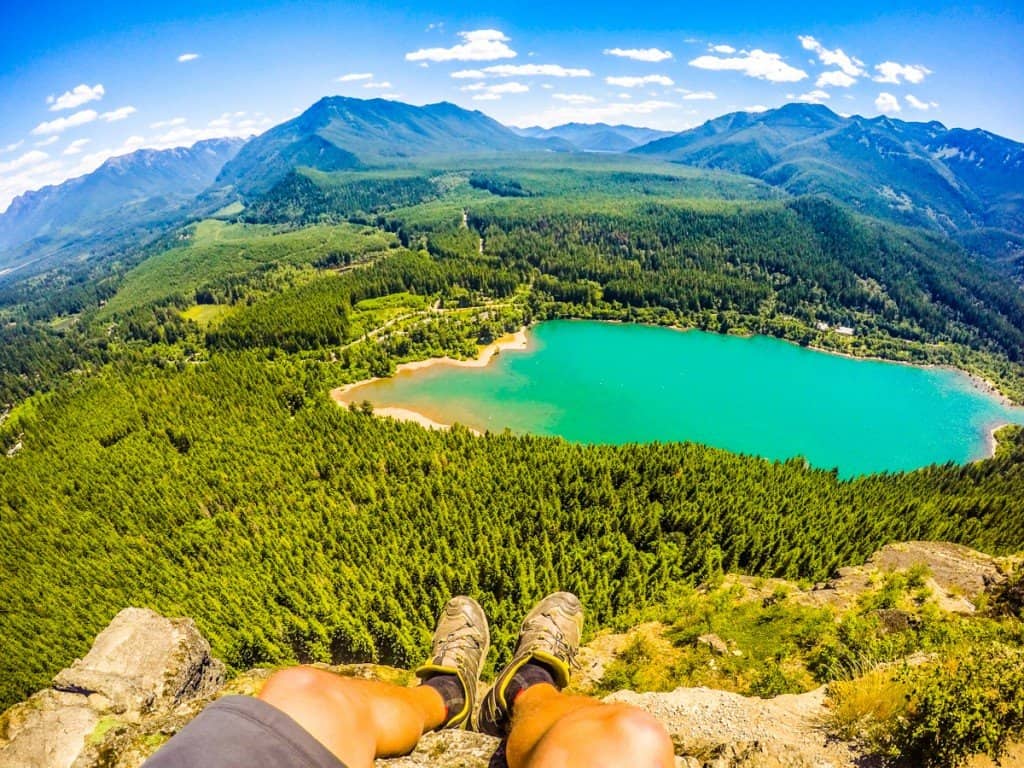 RattleSnake Ledge is spectacular after hiking through the trees