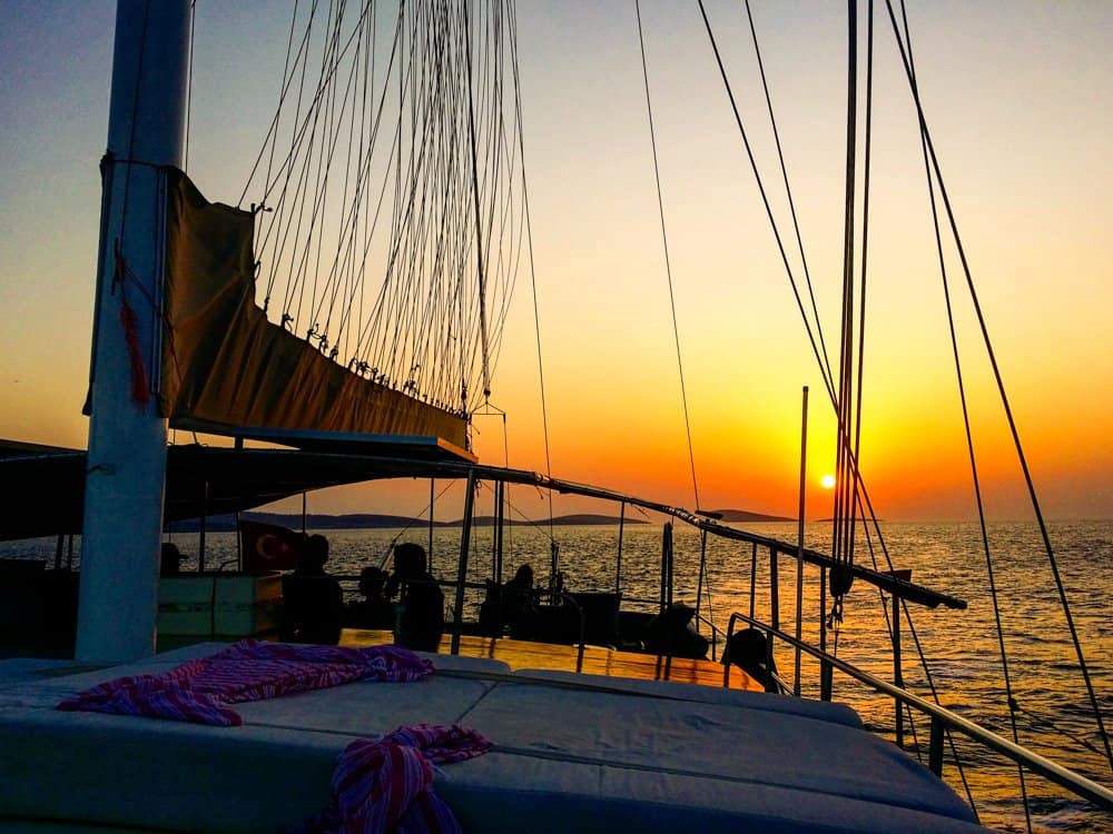 Waking on the top deck to Sunrise is one of the best things to do in Greece