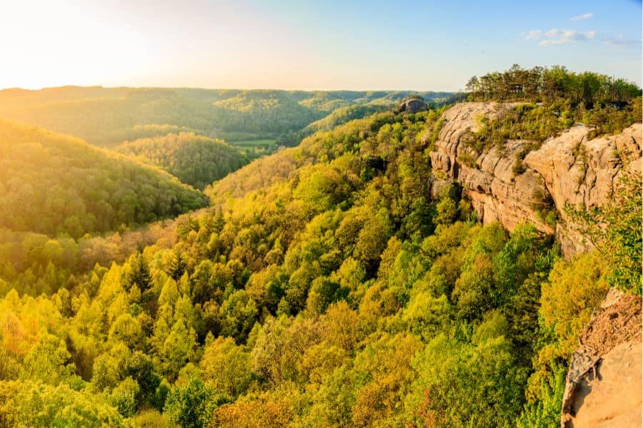 Kayaking at Red River Gorge Views